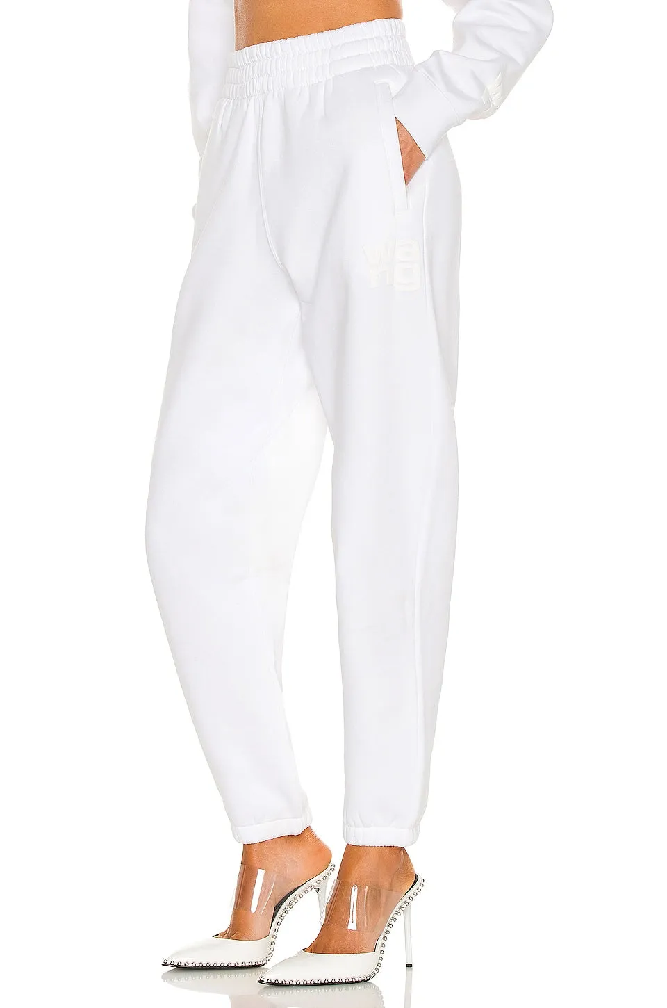Alexander Wang Foundation Terry Classic track pants, white
