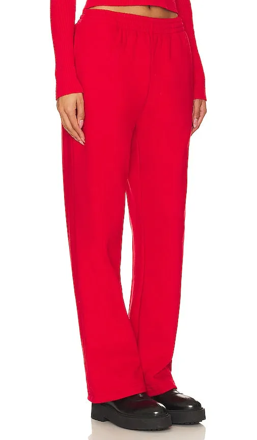 Atoir The Straight Leg Track Pant in Red