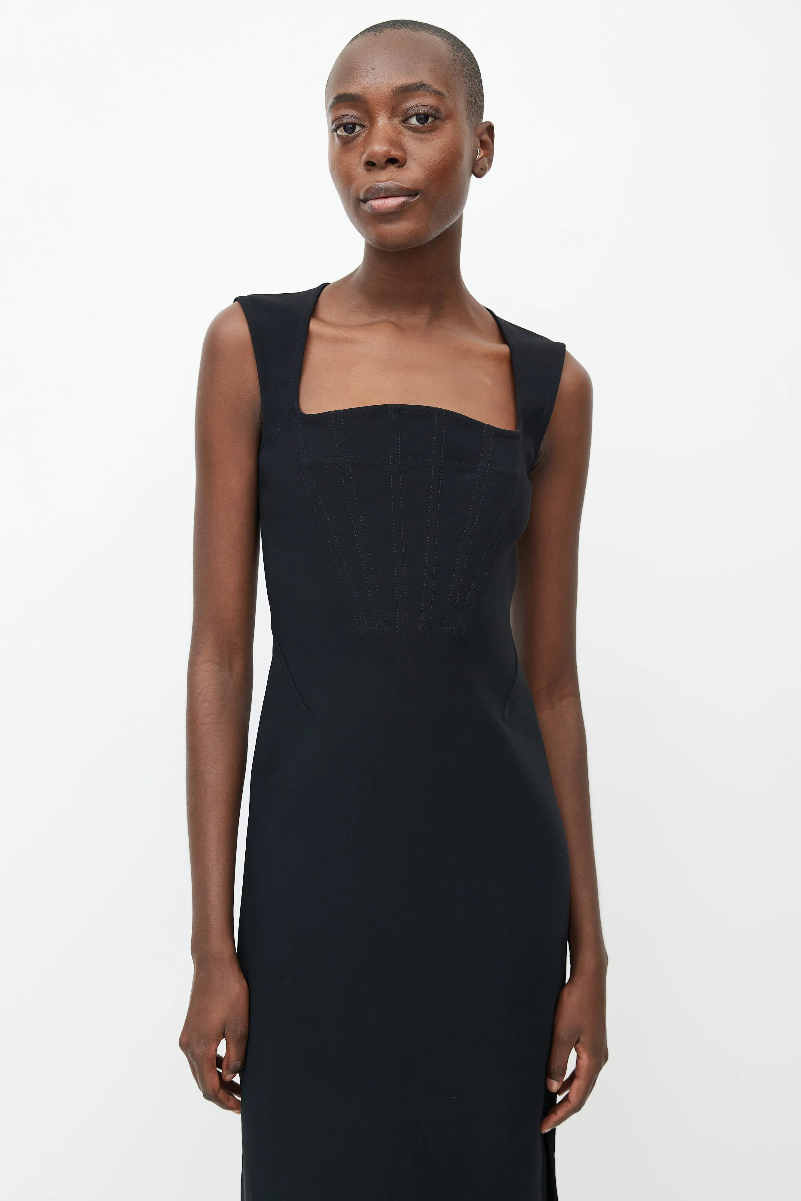 Black Cady Midi Dress