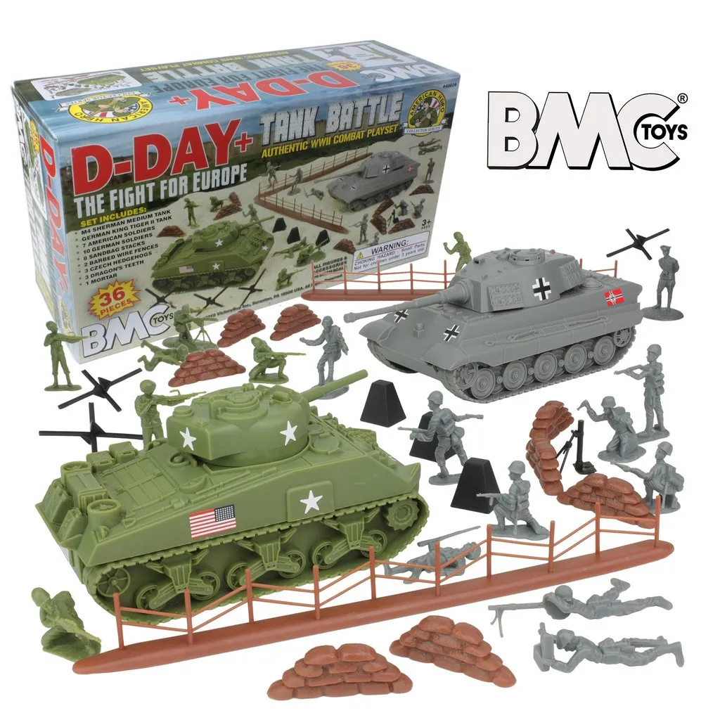BMC WWII  D-Day Tank Battle Fight for Europe Playset