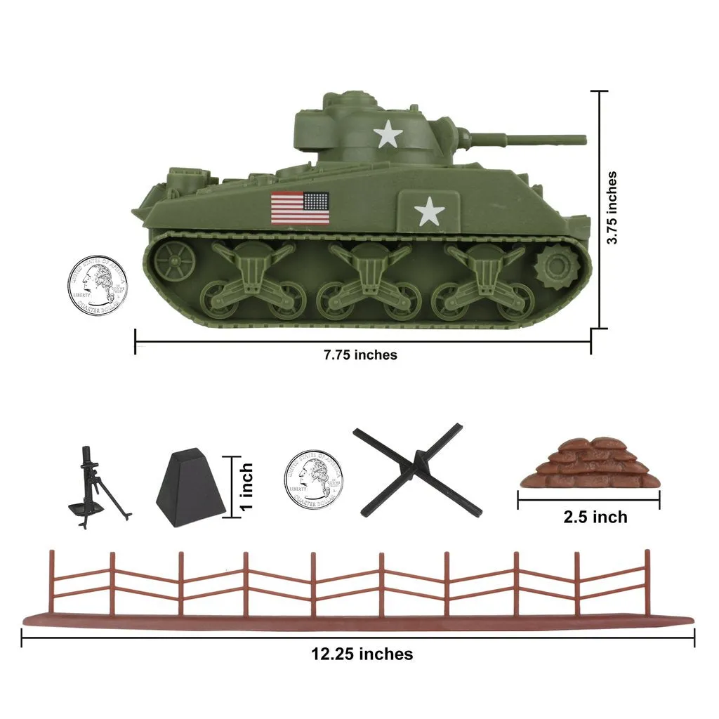 BMC WWII  D-Day Tank Battle Fight for Europe Playset
