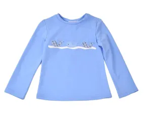 Funtasia Too Boys Blue Rash Guard Shirt - Whales