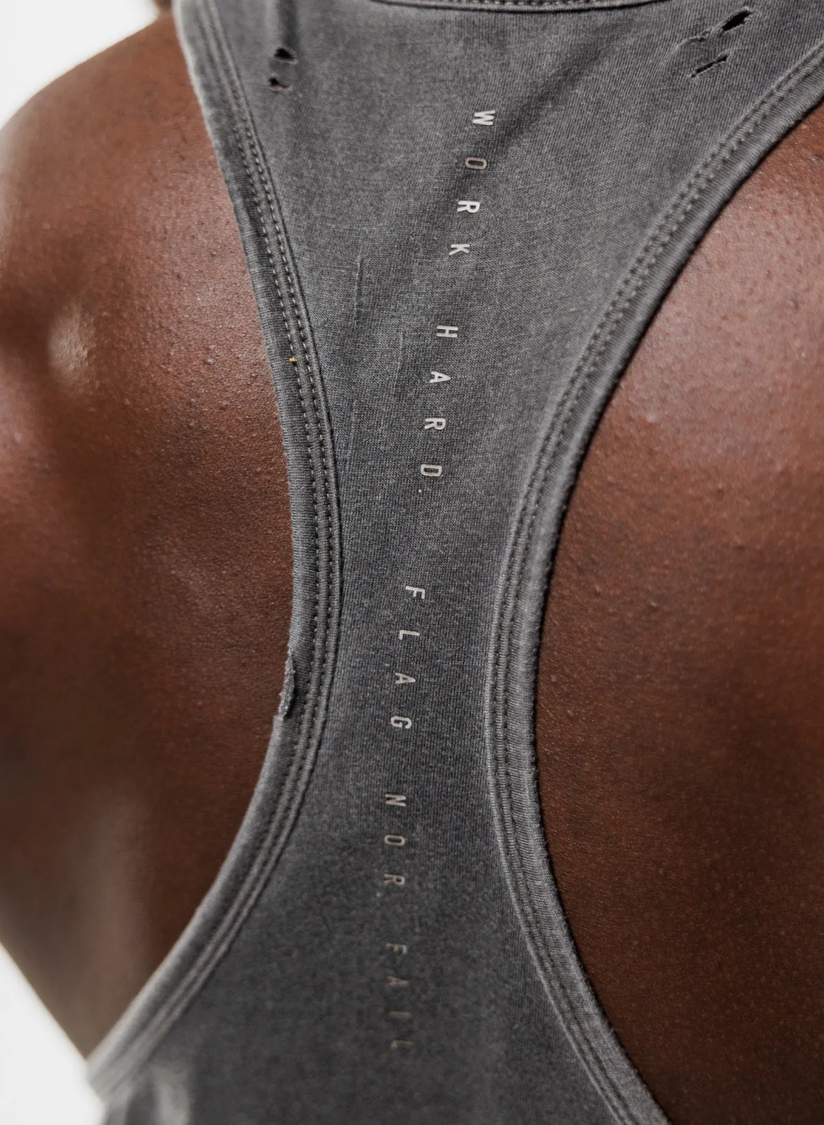 MOTO DISTRESSED STRINGER - BLACK