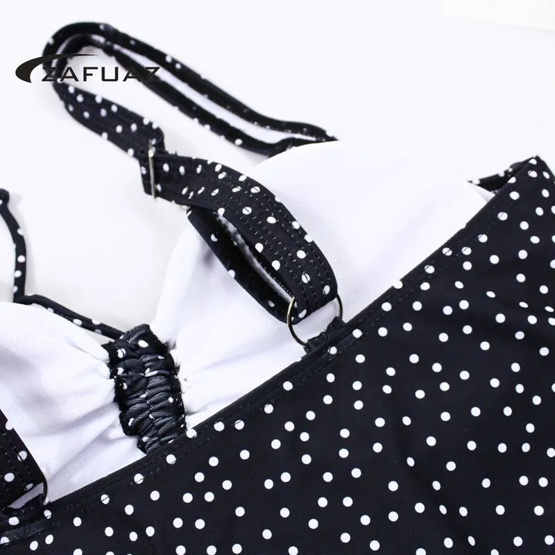 Polka Dots Plus Size Swimwear 1 and 2 Piece Swimsuit Monokini Bathing Suit Swimsuit Bikini