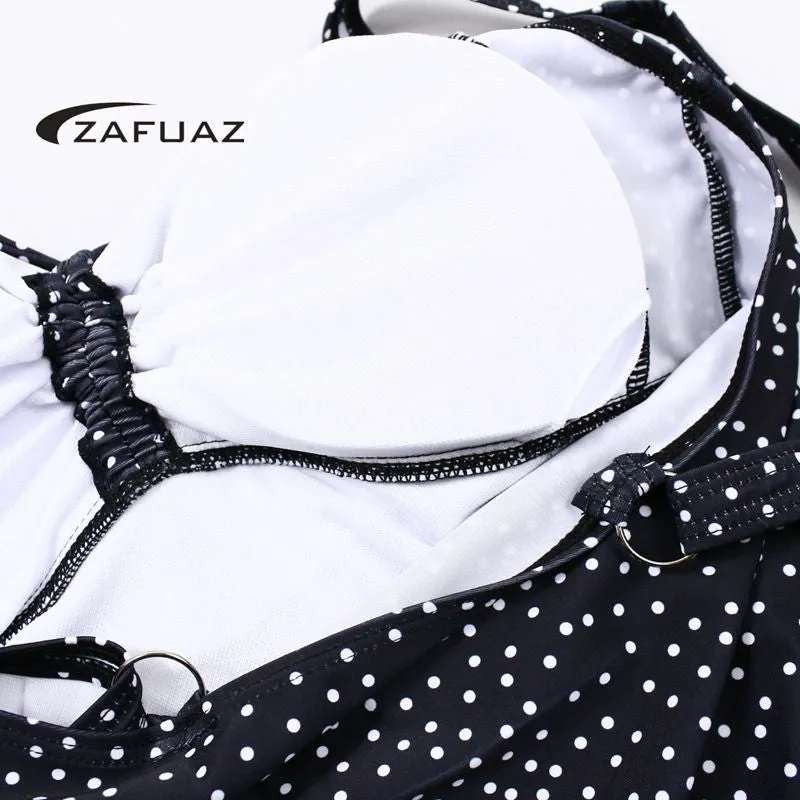 Polka Dots Plus Size Swimwear 1 and 2 Piece Swimsuit Monokini Bathing Suit Swimsuit Bikini