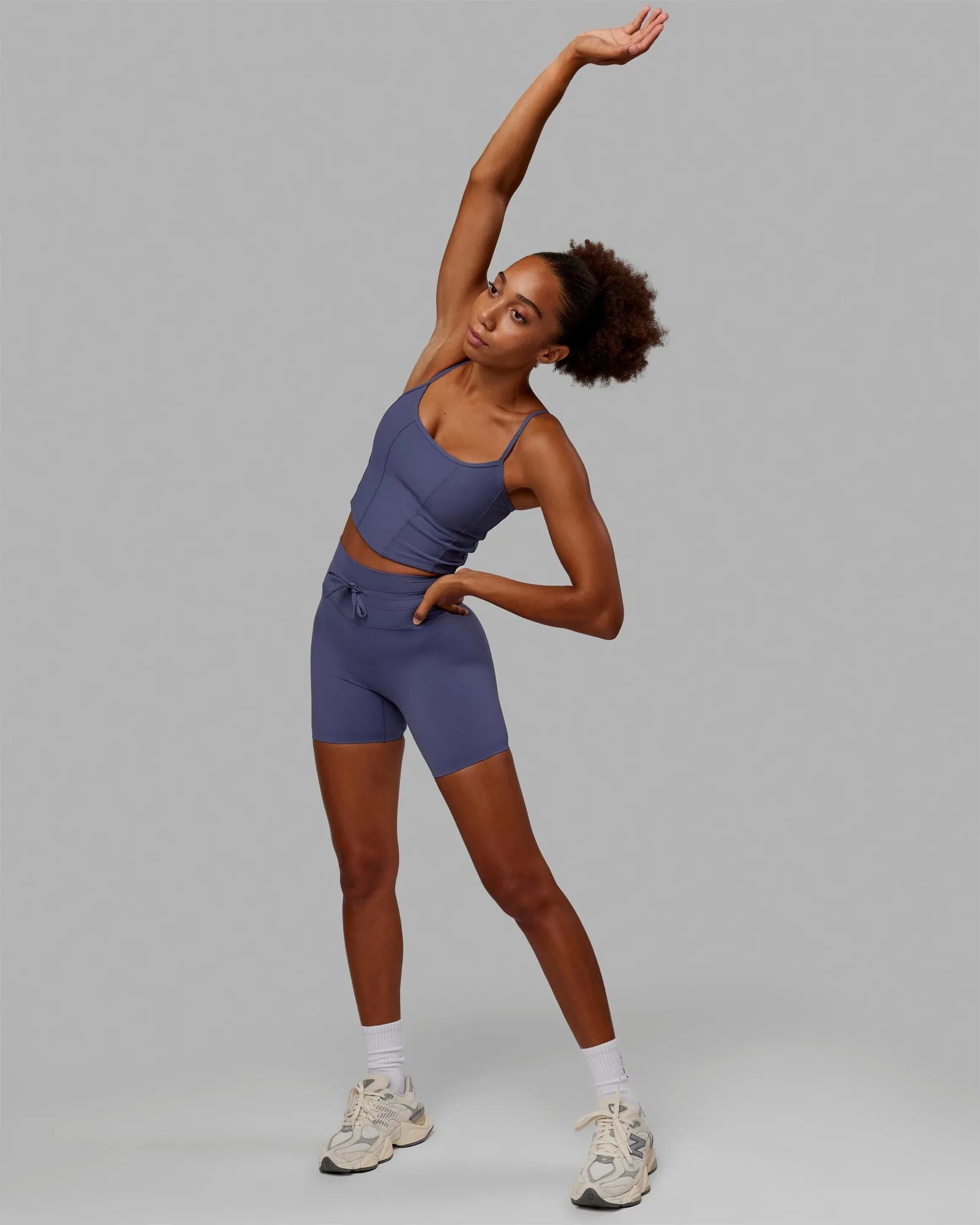 Resistance Ribbed Shelf Bra Performance Tank - Future Dusk