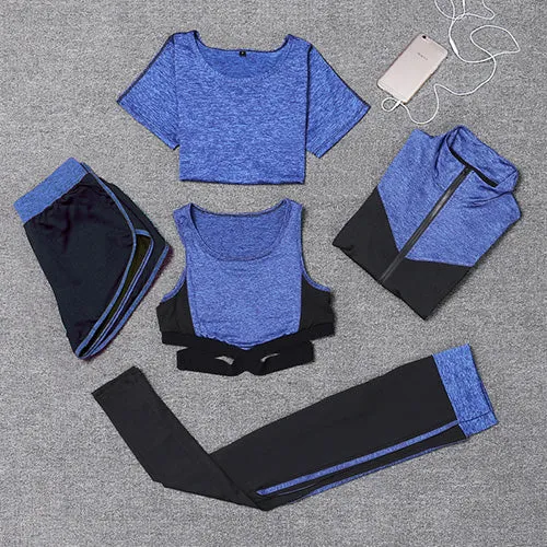 Women Yoga Set lady Gym Fitness Clothes Tennis Shirt Pants Running Tight Jogging Workout Yoga Leggings Sport Suit plus size