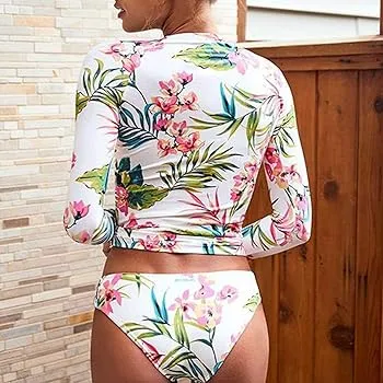 Women's Long Swimsuit Split Bikini Set    64979