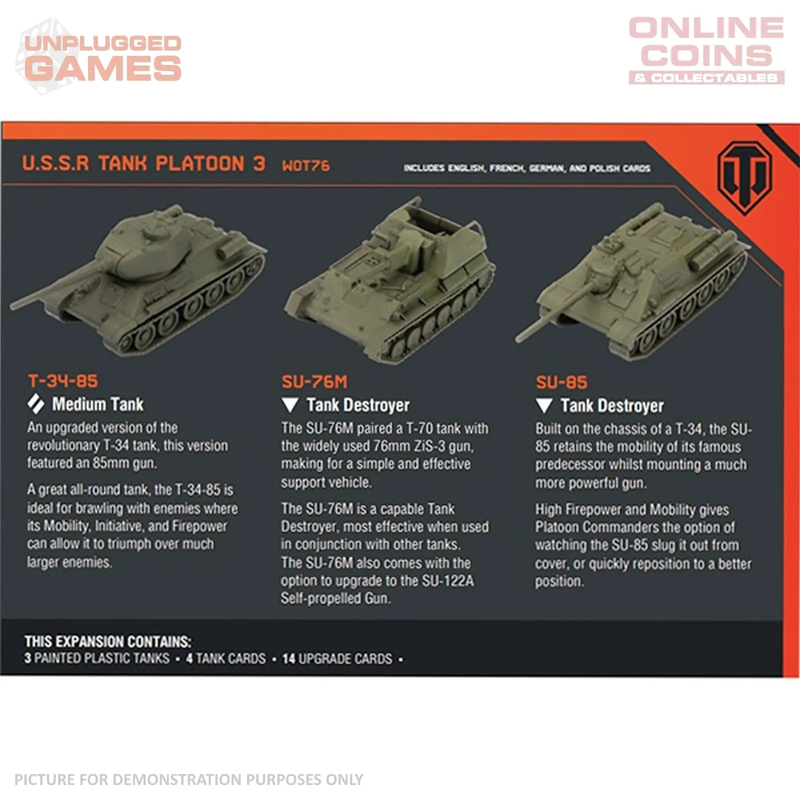 World of Tanks Miniatures Game U.S.S.R. Tank Platoon 3